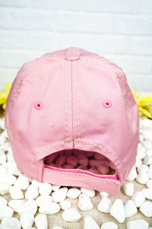 Distressed Pink 'Hello Sunshine' Cap - Wholesale Accessory Market