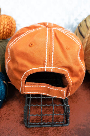 Distressed Pumpkin 'Momster' Cap - Wholesale Accessory Market