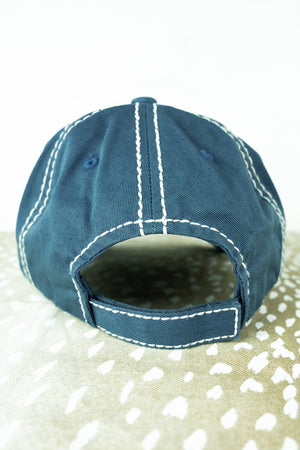 Distressed Blue 'Life Is Better At The Lake' Cap - Wholesale Accessory Market