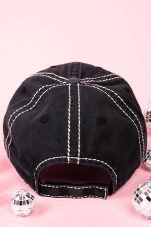 Distressed Black 'Say Howdy, Get Rowdy, Stay Punchy' Cap - Wholesale Accessory Market