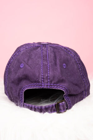 Purple with Fleur de Lis Cap - Wholesale Accessory Market