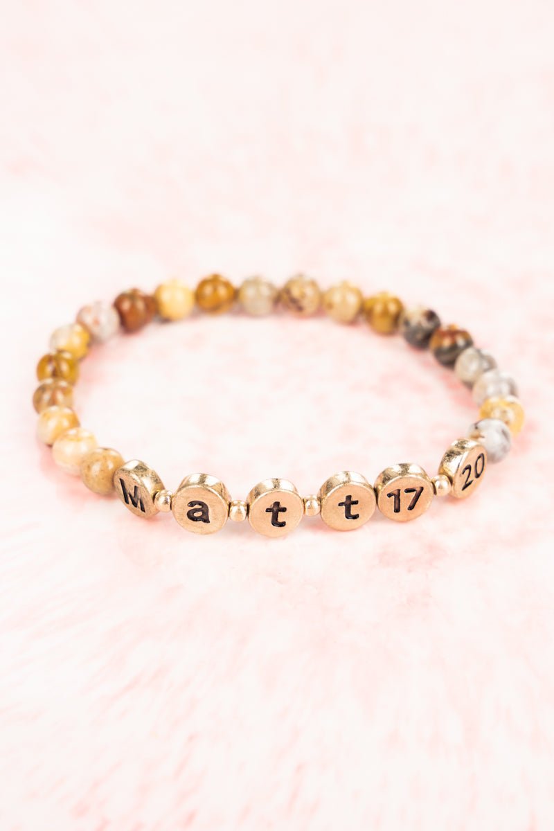 Evangeline Brown Goldtone 'Matt 1720' Beaded Bracelet Wholesale