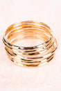 Harlow Hammered Antique Goldtone Bangle Set - Wholesale Accessory Market