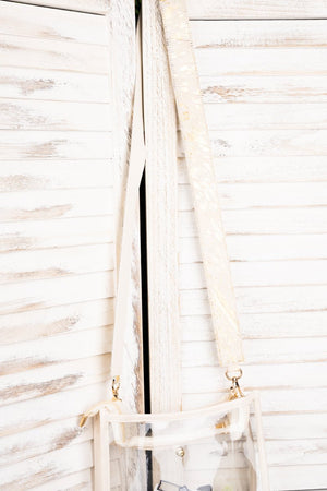 Colton Cow Gold and White Guitar Bag Strap - Wholesale Accessory Market