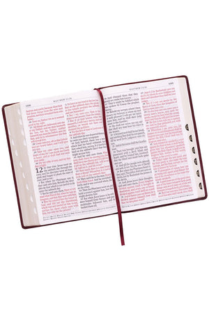 Burgundy LuxLeather Super Giant Print KJV Bible with Thumb Index - Wholesale Accessory Market