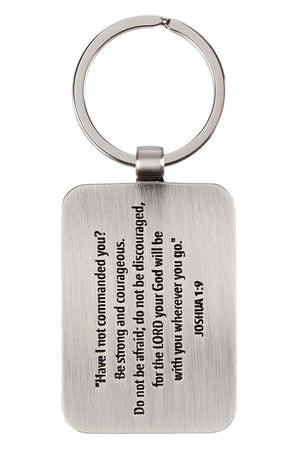 Be Strong & Courageous Keyring in Gift Tin - Wholesale Accessory Market