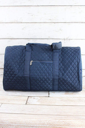 NGIL Navy Quilted Duffle Bag 21" - Wholesale Accessory Market