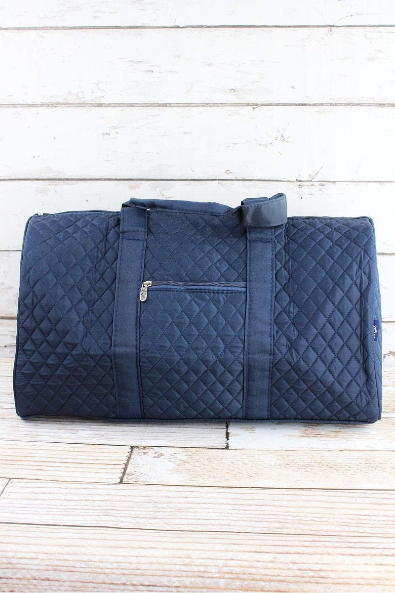 Navy Quilted Duffle Bag 21" Wholesale Accessory Market