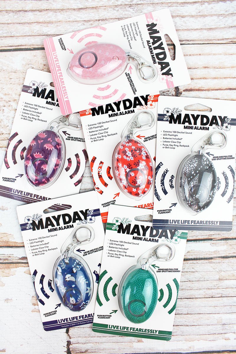 One Fashion Print Mayday Mini Alarm - SHIPS ASSORTED - Wholesale Accessory Market