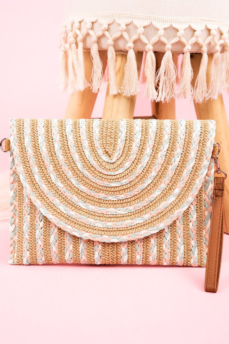 Playa Del Sol Straw Envelope Crossbody Clutch Wholesale Accessory Market