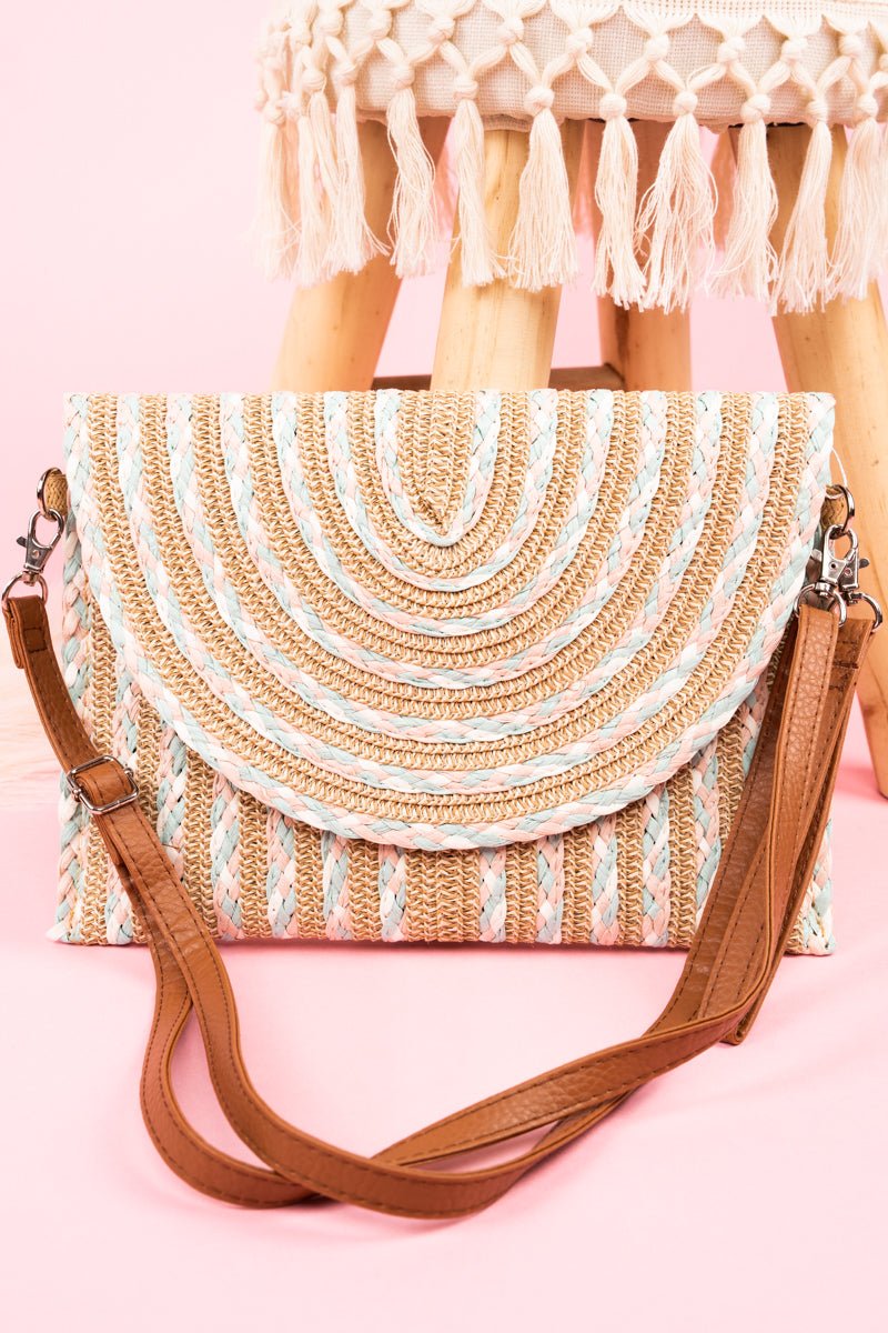 Playa Del Sol Straw Envelope Crossbody Clutch Wholesale Accessory Market