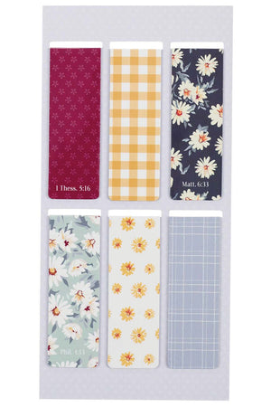 Daisies 6 Piece Magnetic Page Marker Set - Wholesale Accessory Market