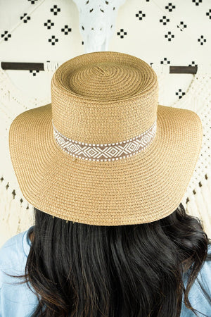 30% OFF! Maui Coast Banded Taupe Straw Hat - Wholesale Accessory Market