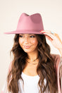 Down From Dover Felt Hat, Dusty Pink - Wholesale Accessory Market