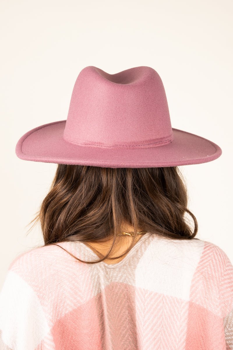 Down From Dover Felt Hat, Dusty Pink - Wholesale Accessory Market