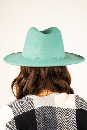Down From Dover Felt Hat, Turquoise - Wholesale Accessory Market