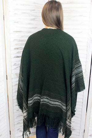 Glasgow Freeze Ruana, Olive - Wholesale Accessory Market
