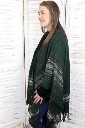 Glasgow Freeze Ruana, Olive - Wholesale Accessory Market