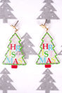 Christmas Tree Acrylic Earrings - Wholesale Accessory Market