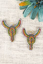 50% OFF! Light Multi-Color Crystal Stripe Steer Earrings - Wholesale Accessory Market