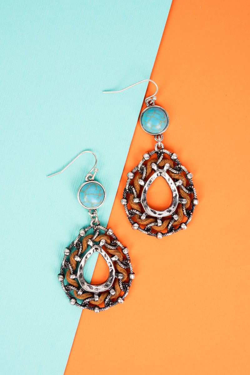SALE! Turquoise Wakefield Teardrop Earrings - Wholesale Accessory Market