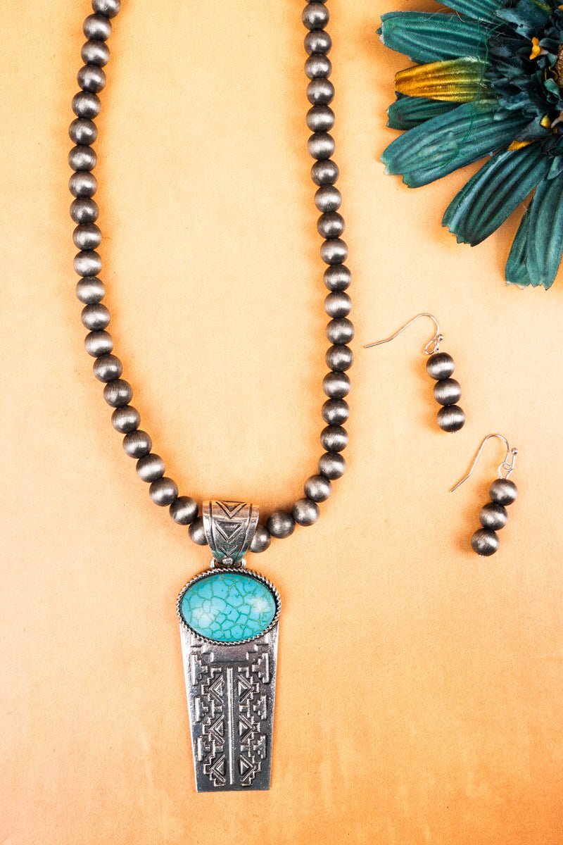 Buy Turquoise Necklace Set Online at Best Price | Cbazaar