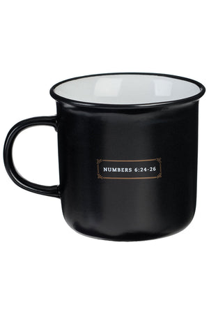 Bless You and Keep You Black and Gold Campfire Mug - Wholesale Accessory Market