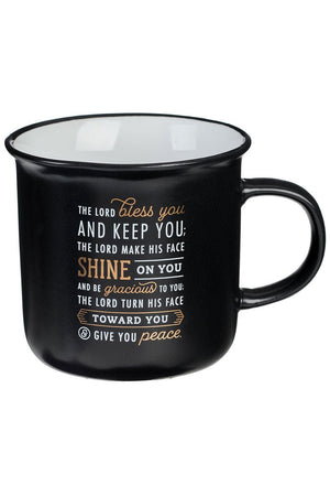 Bless You and Keep You Black and Gold Campfire Mug - Wholesale Accessory Market