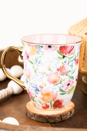 Strength & Dignity Pastel Floral Mug - Wholesale Accessory Market