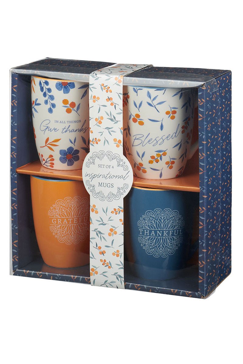 Give Thanks 4 Piece Mug Set - Wholesale Accessory Market