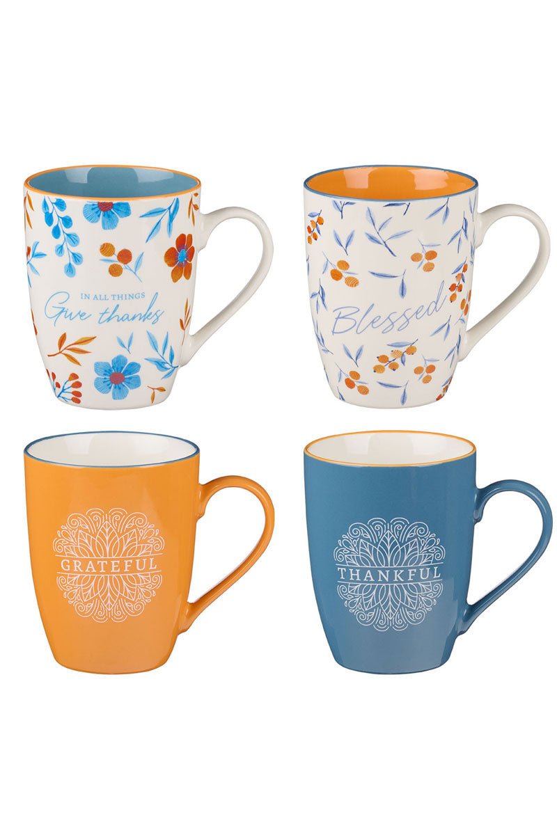 Give Thanks 4 Piece Mug Set - Wholesale Accessory Market