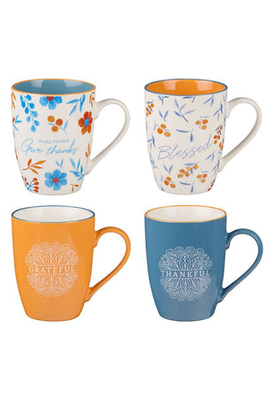 Give Thanks 4 Piece Mug Set - Wholesale Accessory Market
