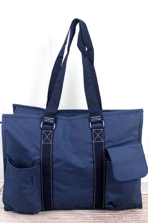 NGIL Scrub Life Navy with Navy Trim Large Organizer Tote - Wholesale Accessory Market