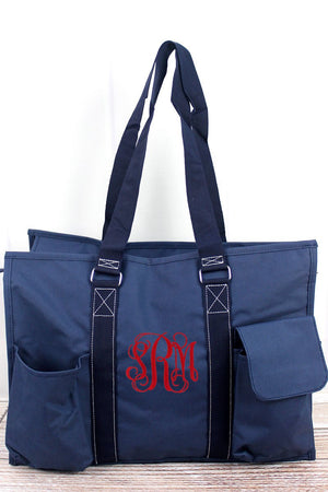 NGIL Scrub Life Navy with Navy Trim Large Organizer Tote - Wholesale Accessory Market