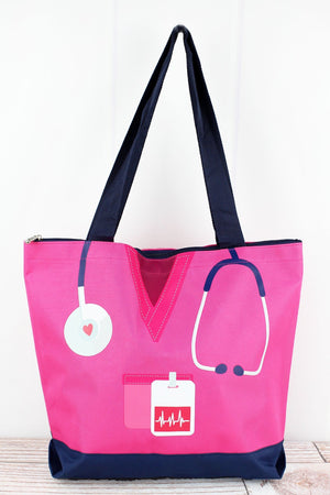 NGIL Scrub Life Hot Pink Tote Bag - Wholesale Accessory Market