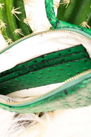 NGIL Green Faux Ostrich Bangle Clutch - Wholesale Accessory Market