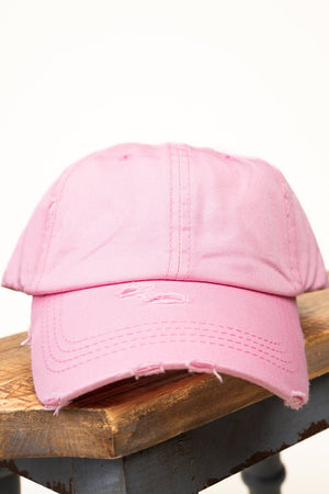 Distressed Pink Ponytail Cap - Wholesale Accessory Market