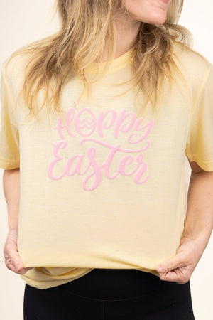 Easter Egg Happy Easter Puff Vinyl Adult Soft-Tek Blend T-Shirt - Wholesale Accessory Market