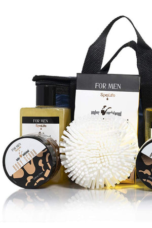 Men's 7 Piece Amber Sandalwood Bath Gift Set - Wholesale Accessory Market
