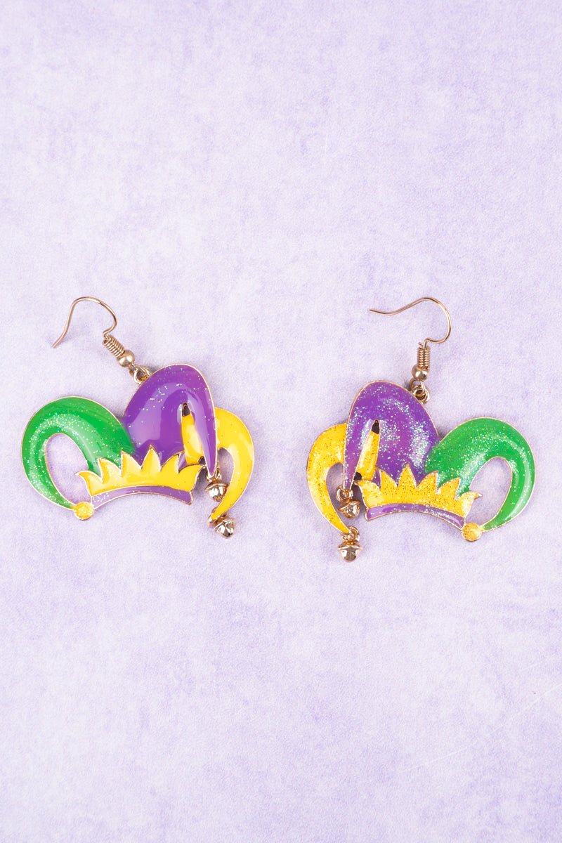Crystal Avenue Just Here for The Fun Jester Earrings | Wholesale Accessory Market