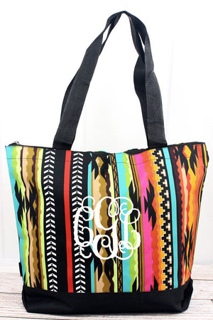 35% OFF! NGIL San Jose Serape with Black Trim Tote Bag - Wholesale Accessory Market