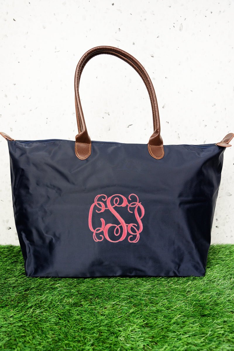 NGIL Solid Navy Large Tote Bag