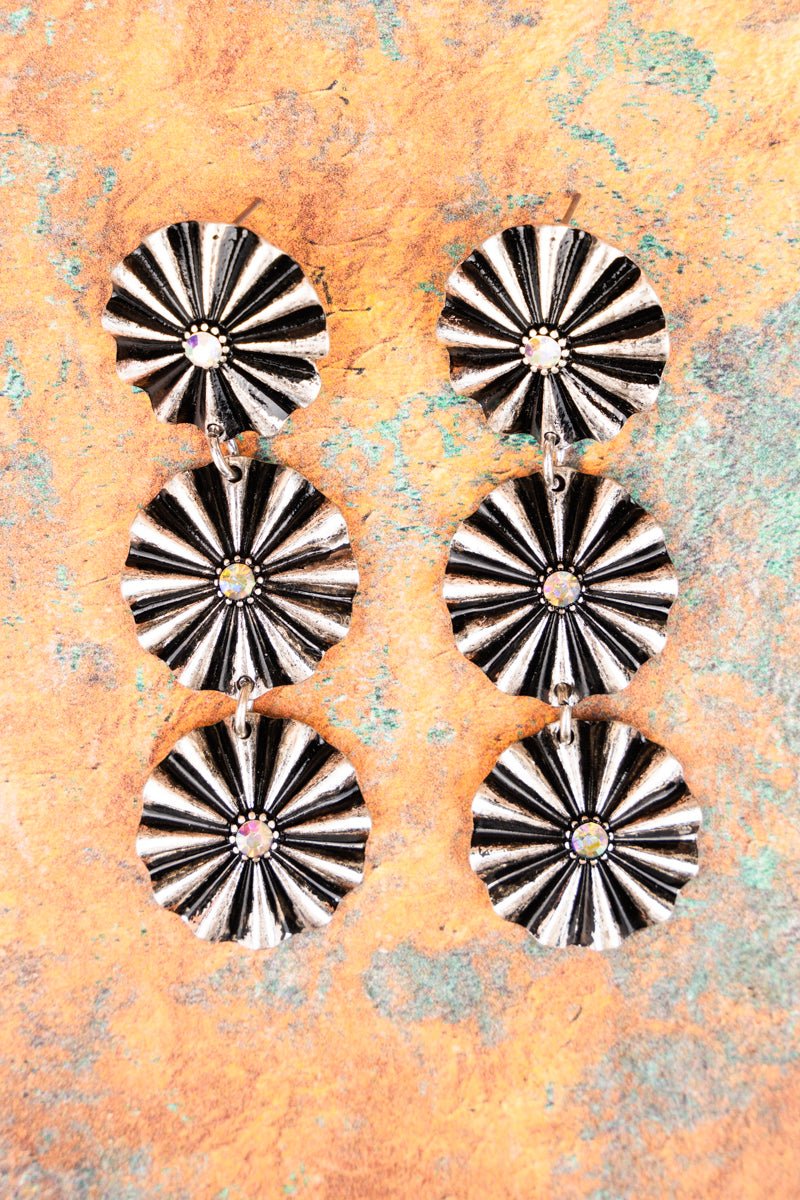 TIPI New Trails Iridescent Crystal Silvertone Earrings - Wholesale Accessory Market
