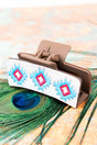 TIPI Turquoise Aztec Printed Hair Claw - Wholesale Accessory Market
