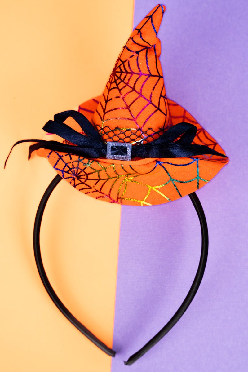 Spells & Potions Orange Witch's Hat Headband - Wholesale Accessory Market