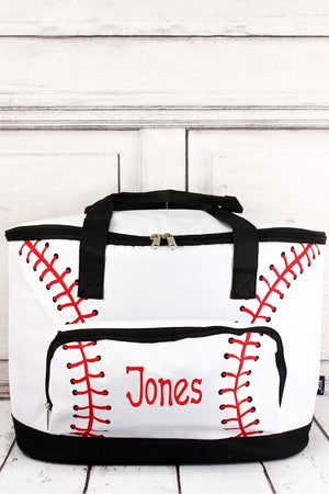 NGIL Baseball Laces and Black Cooler Tote with Lid - Wholesale Accessory Market
