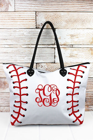 NGIL Baseball Laces Large Shoulder Tote - Wholesale Accessory Market