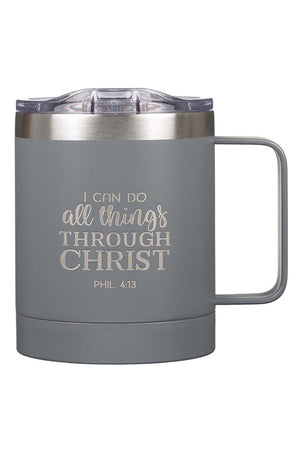 Philippians 4:13 'All Things' Stainless Steel Travel Campfire Mug - Wholesale Accessory Market