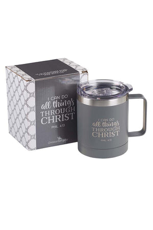 Philippians 4:13 'All Things' Stainless Steel Travel Campfire Mug - Wholesale Accessory Market