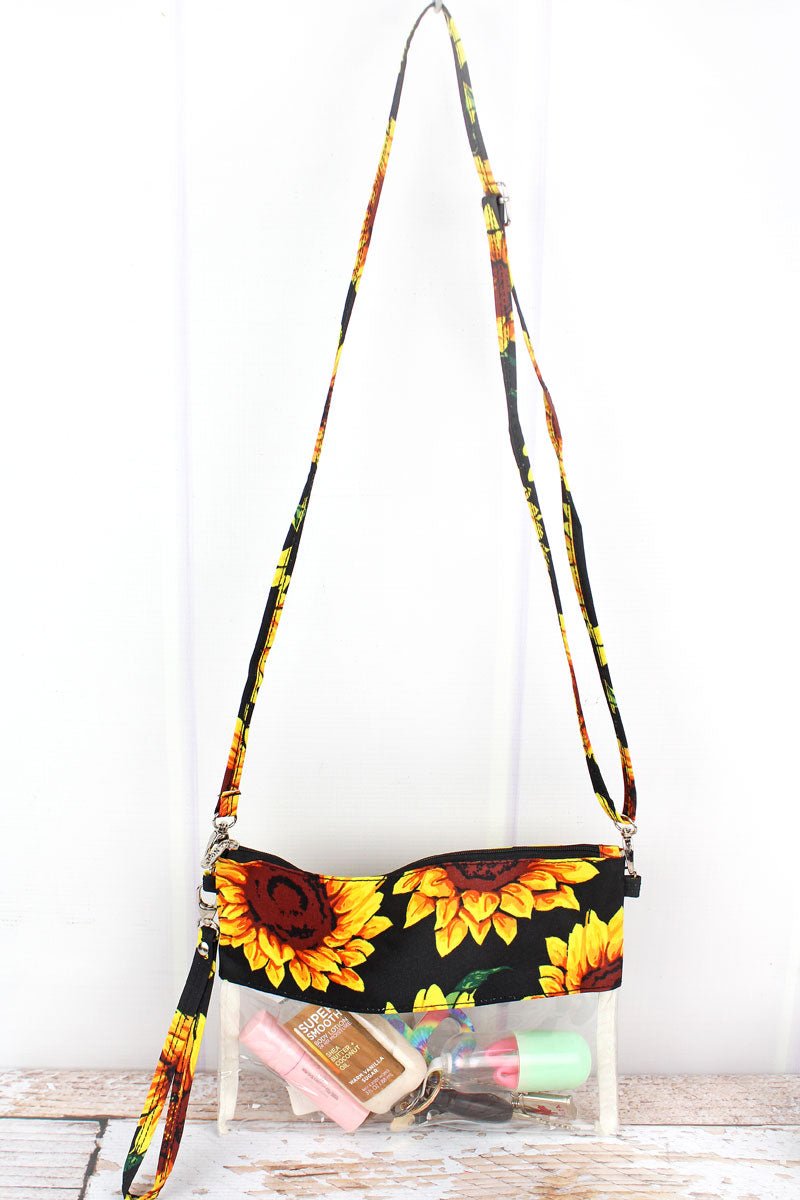 Sunflower Clear Crossbody Bag